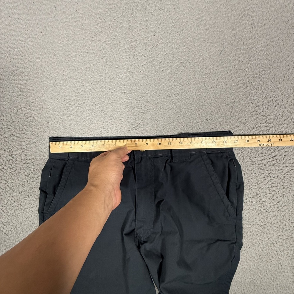 Tru Spec Pants Mens 34x30 Blue Cargo Utility Ripstop Zip Work Adjustable Waist - Picture 4 of 11